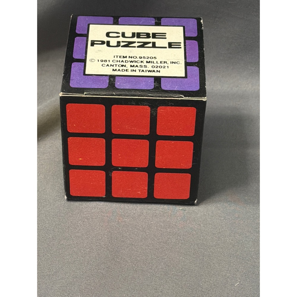 Vintage 1981 Chadwick Miller Cube Puzzle 3x3 Logic Toy Boxed Item 95205 Retro
